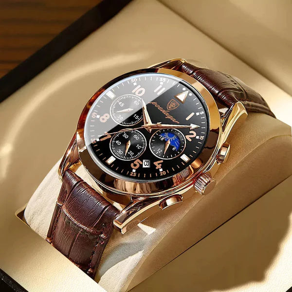 -VENTE FLASH- Montre suisse en cuir imperméable CMR