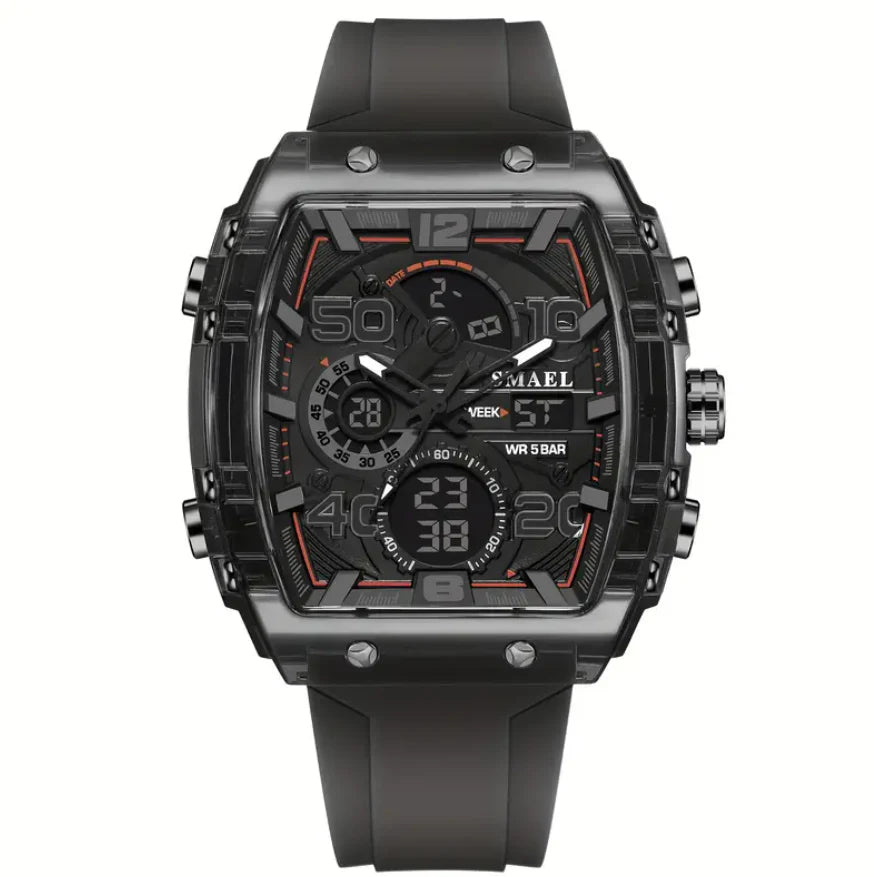 Montre Carrée avec Bracelet en Silicone CMR
