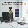 Pack sécurité Caméra 4G + Panneau Solaire Gabon