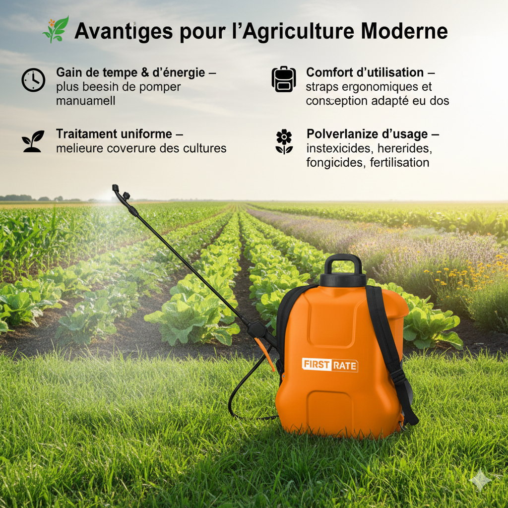 Pulvérisateur à dos électrique agricole haute pression