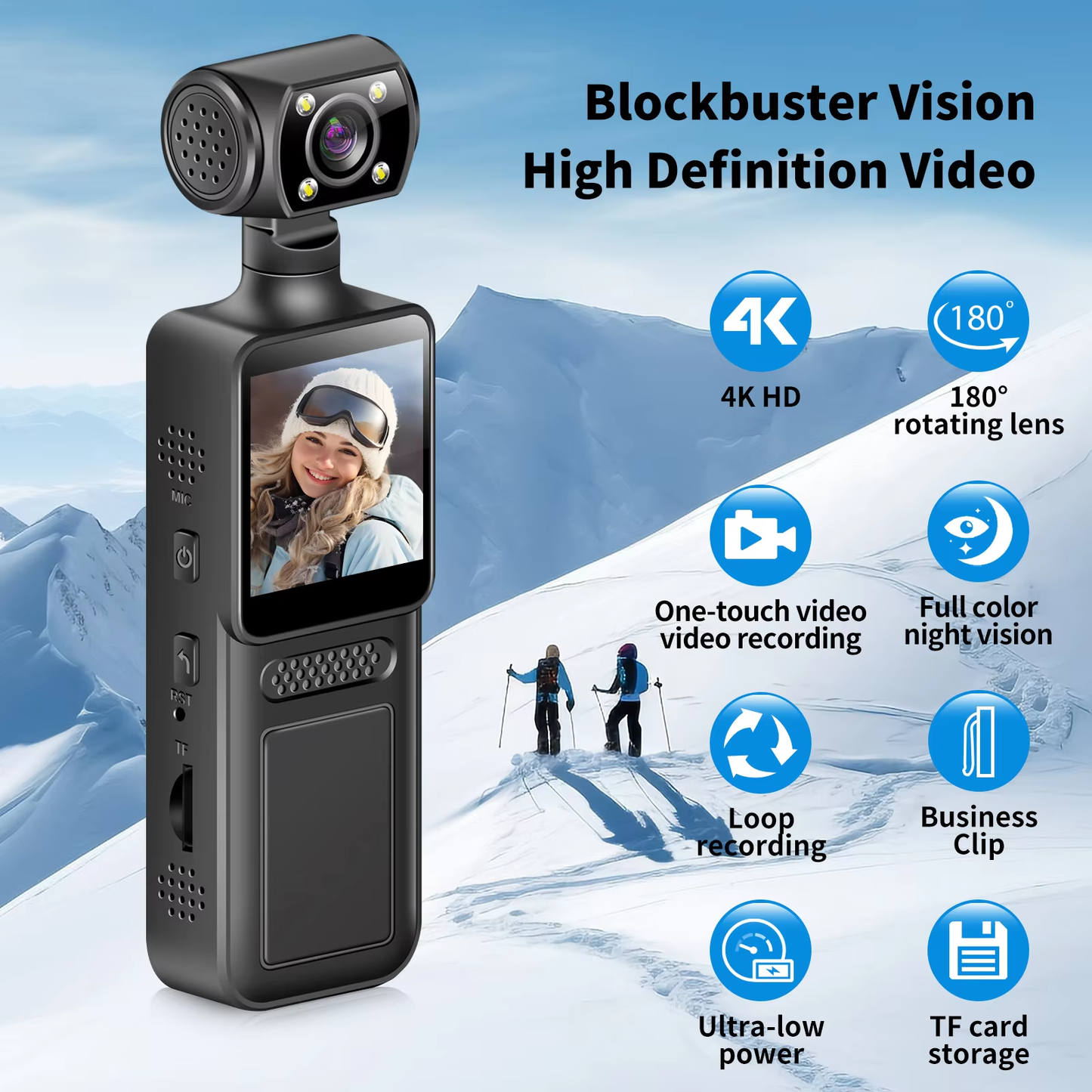 VENTE FLASH - Caméra Corporelle 4K WiFi & 4G GAB