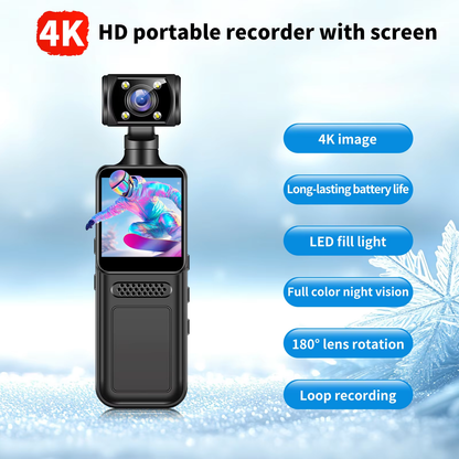 VENTE FLASH - Caméra Corporelle 4K WiFi & 4G GAB