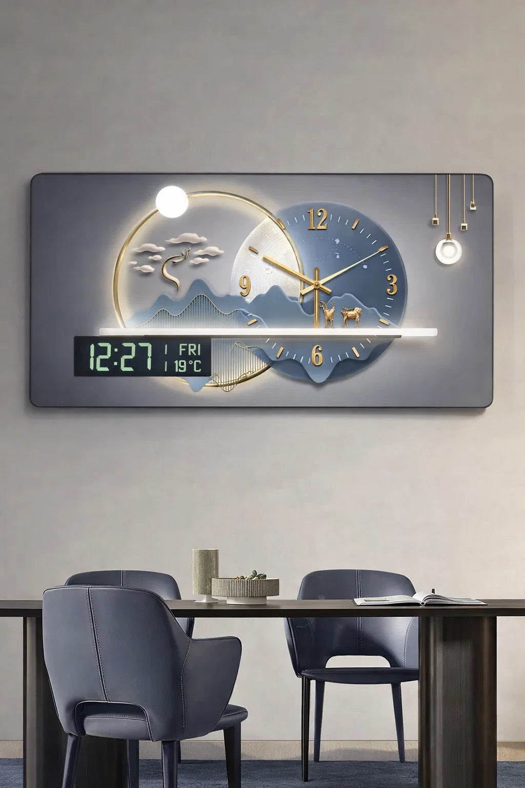 Horloge Murale Lune d’Argent