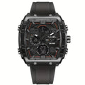 Montre Carrée avec Bracelet en Silicone CMR