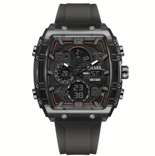 Montre Carrée avec Bracelet en Silicone CMR