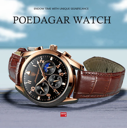 -VENTE FLASH- Montre suisse en cuir imperméable CMR