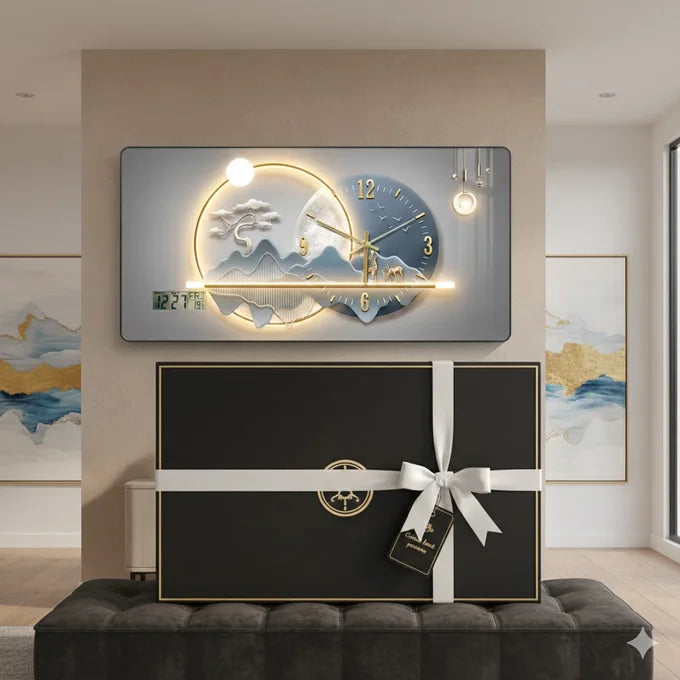 Horloge Murale Lune d’Argent