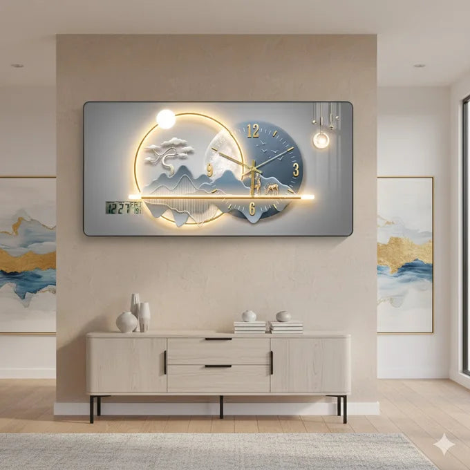 Horloge Murale Lune d’Argent
