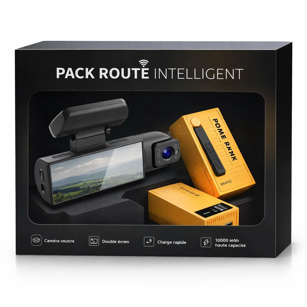 Pack route intelligent Dash cam+ power bank