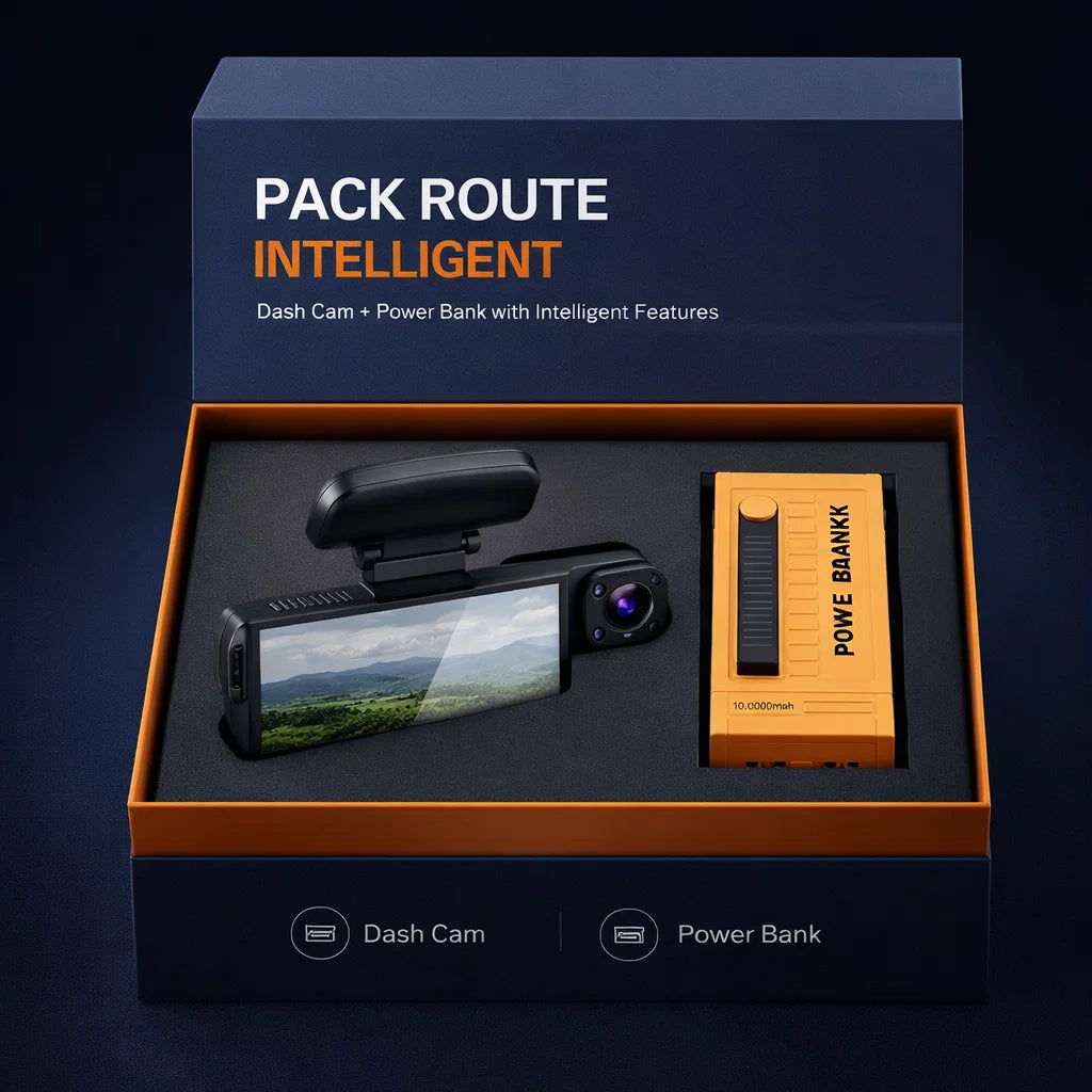 Pack route intelligent Dash cam+ power bank